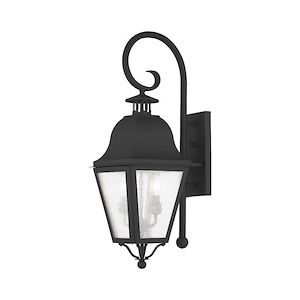 Amwell - 2 Light Outdoor Wall Lantern in Farmhouse Style - 8 Inches wide by 24.75 Inches high - 189847