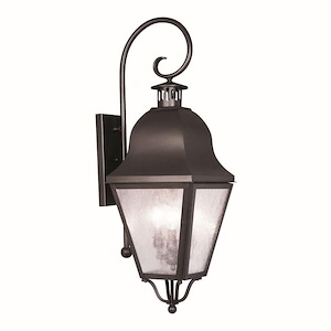 Amwell - 3 Light Outdoor Wall Lantern in Farmhouse Style - 10.5 Inches wide by 32 Inches high - 189844