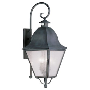 Amwell - 4 Light Outdoor Wall Lantern in Farmhouse Style - 13.5 Inches wide by 36 Inches high - 374486
