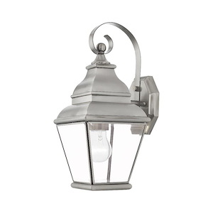 Exeter - 1 Light Outdoor Wall Lantern in Farmhouse Style - 6.5 Inches wide by 15.5 Inches high