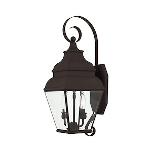 Exeter - 2 Light Outdoor Wall Lantern in Farmhouse Style - 8 Inches wide by 21.5 Inches high - 189831