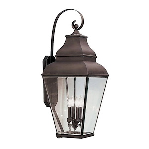 Amwell - 4 Light Outdoor Wall Lantern in Farmhouse Style - 16 Inches wide by 46.5 Inches high - 189840
