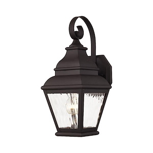 Exeter - 1 Light Outdoor Wall Lantern in Farmhouse Style - 6.5 Inches wide by 14.5 Inches high