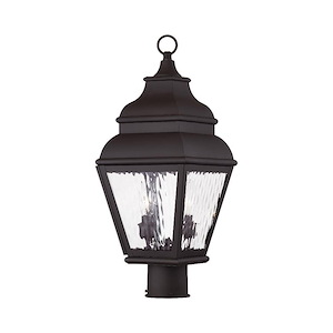 Exeter - 2 Light Outdoor Post Top Lantern in Farmhouse Style - 8 Inches wide by 20.5 Inches high