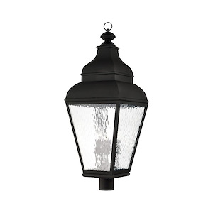 Exeter - 4 Light Outdoor Post Top Lantern in Farmhouse Style - 14 Inches wide by 37.5 Inches high