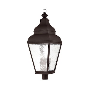 Exeter - 4 Light Outdoor Post Top Lantern in Farmhouse Style - 14 Inches wide by 37.5 Inches high - 1029721