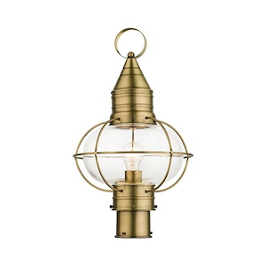 Newburyport - 1 Light Outdoor Post Top Lantern in Bohemian Style - 12 Inches wide by 19.75 Inches high