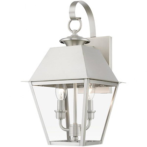 Wentworth - 2 Light Medium Outdoor Wall Lantern In Classic Style-16.5 Inches Tall and 9 Inches Wide - 1219619