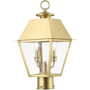 Wentworth - 2 Light Medium Outdoor Post Top Lantern In Classic Style-17.5 Inches Tall and 9 Inches Wide