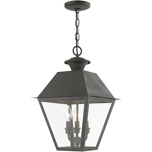Wentworth - 3 Light Large Outdoor Pendant In Classic Style-19 Inches Tall and 12 Inches Wide