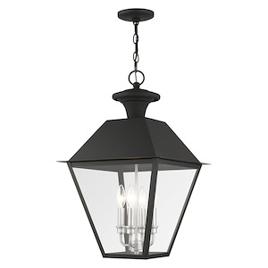 Mansfield - 4 Light Outdoor Pendant Lantern in Coastal Style - 15 Inches wide by 24.5 Inches high