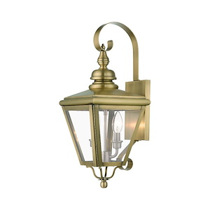 Adams - 2 Light Outdoor Medium Wall Lantern In Farmhouse Style-21.5 Inches Tall and 8.5 Inches Wide