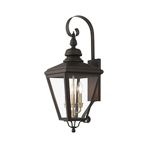 Adams - 3 Light Large Outdoor Wall Lantern In Traditional Style-29 Inches Tall and 10.63 Inches Wide - 1305710