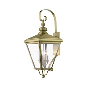 Adams - 4 Light Extra Large Outdoor Wall Lantern In Traditional Style-34.5 Inches Tall and 14.25 Inches Wide - 1305711