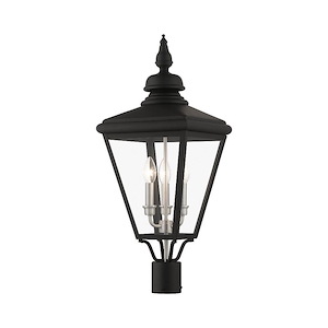 Adams - 3 Light Large Outdoor Post Top Lantern In Traditional Style-26.75 Inches Tall and 10.63 Inches Wide