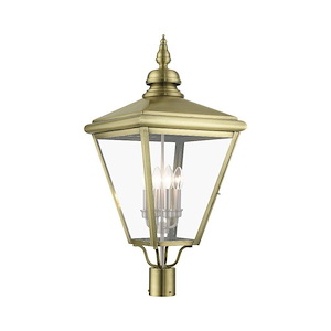 Adams - 4 Light Extra Large Outdoor Post Top Lantern In Traditional Style-31.5 Inches Tall and 14.25 Inches Wide