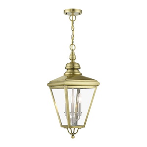 Adams - 3 Light Large Outdoor Pendant In Traditional Style-25.25 Inches Tall and 10.63 Inches Wide