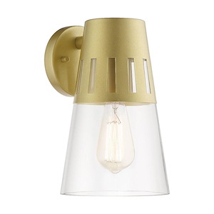 Covington - 1 Light Outdoor Medium Wall Lantern In Modern Style-11 Inches Tall and 7 Inches Wide