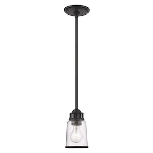 Lawrenceville - 1 Light Mini Pendant in Coastal Style - 5 Inches wide by 15 Inches high - 614524