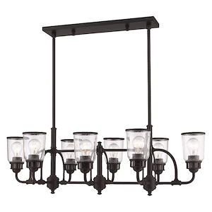 Lawrenceville - 8 Light Linear Chandelier in Coastal Style - 21 Inches wide by 21 Inches high