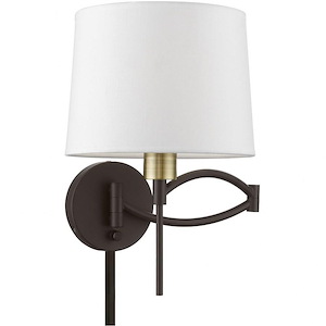1 Light Swing Arm Wall Sconce In RefinedModern Style-15 Inches Tall and 11 Inches Wide