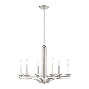 Trumbull - 6 Light Chandelier in New Traditional Style - 26 Inches wide by 27 Inches high - 614519