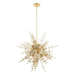 Circulo - 6 Light Pendant in Mid Century Modern Style - 30 Inches wide by 38 Inches high