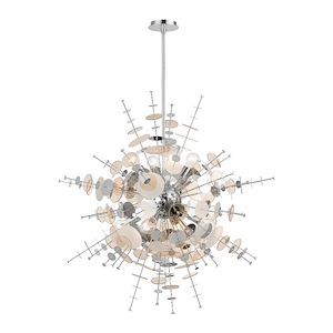 Circulo - 8 Light Large Pendant In Mid-Century Modern Style-41.5 Inches Tall and 37 Inches Wide