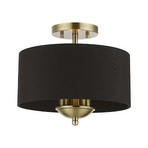 Huntington - 3 Light Semi-Flush Mount In Transitional Style-10.25 Inches Tall and 12 Inches Wide