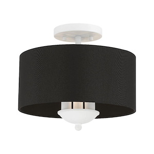 Huntington - 3 Light Semi-Flush Mount In Transitional Style-10.25 Inches Tall and 12 Inches Wide