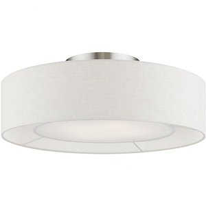 Ellsworth - 4 Light Semi-Flush Mount In Transitional Style-8.25 Inches Tall and 21 Inches Wide
