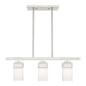 Harding - 3 Light Linear Chandelier in Modern Style - 4.5 Inches wide by 9.5 Inches high