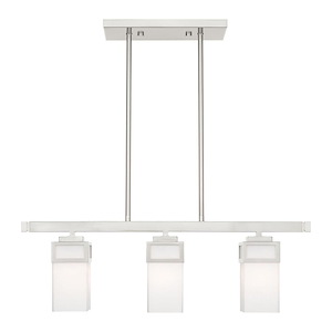Harding - 3 Light Linear Chandelier in Modern Style - 4.5 Inches wide by 9.5 Inches high