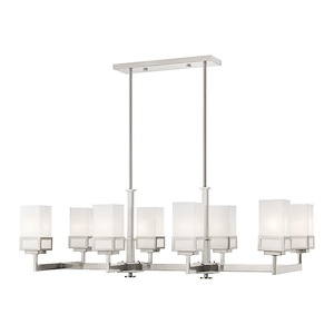 Harding - 8 Light Linear Chandelier in Modern Style - 17.75 Inches wide by 20.5 Inches high