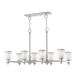 Middlebush - 8 Light Linear Chandelier in Traditional Style - 20 Inches wide by 24.5 Inches high - 522698