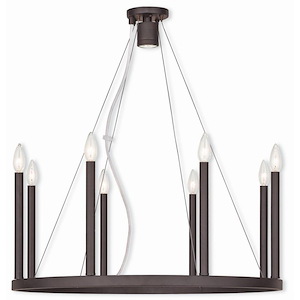 Alpine - Nine Light Chandelier in Modern Style - 28 Inches wide by 25 Inches high