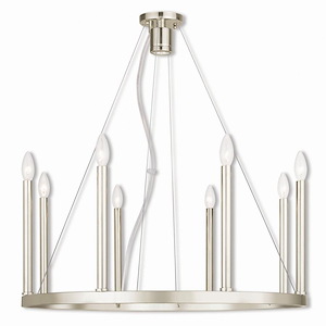 Alpine - Eight Light Chandelier in Modern Style - 28 Inches wide by 25 Inches high