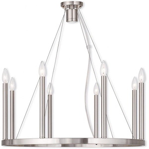 Alpine - Eight Light Chandelier in Modern Style - 28 Inches wide by 25 Inches high