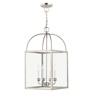 Milford - 4 Light Chain Lantern in Farmhouse Style - 12.75 Inches wide by 25 Inches high - 1029728