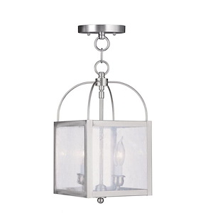 Milford - 2 Light Convertible Mini Pendant in Farmhouse Style - 8 Inches wide by 15 Inches high