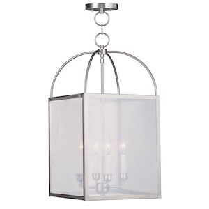 Milford - Four Light Chain Hanging Lantern in Farmhouse Style - 12.75 Inches wide by 25 Inches high - 415125
