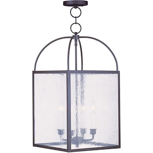 Milford - 4 Light Chain Lantern in Farmhouse Style - 12.75 Inches wide by 25 Inches high