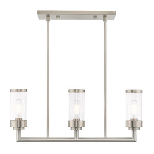 Hillcrest - 3 Light Linear Chandelier in Coastal Style - 5 Inches wide by 21.5 Inches high