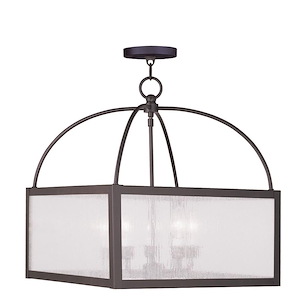 Milford - 5 Light Hanging Lantern in Farmhouse Style - 17.5 Inches wide by 17.5 Inches high - 374604