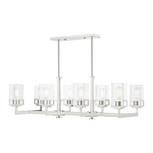 Harding - 8 Light Linear Chandelier in Modern Style - 17.75 Inches wide by 20.5 Inches high