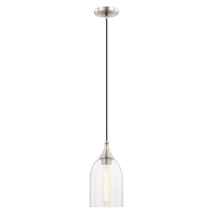 Art Glass - 1 Light Mini Pendant in Coastal Style - 6.25 Inches wide by 13.5 Inches high - 1029824