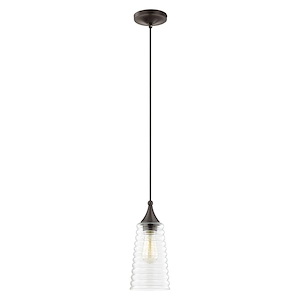 Art Glass - 1 Light Mini Pendant in Coastal Style - 5.5 Inches wide by 13.5 Inches high - 522788