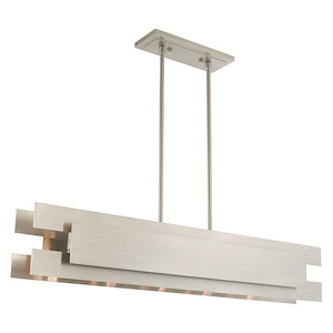 Varick - 5 Light Linear Chandelier in Contemporary Style - 7 Inches wide by 16.5 Inches high