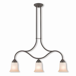 Karysa - Three Light Linear Chandelier in Traditional Style - 5.5 Inches wide by 18 Inches high - 540016
