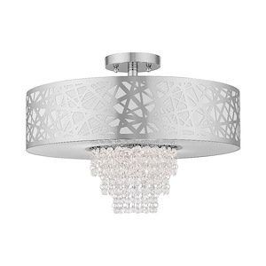 Allendale - 4 Light Semi-Flush Mount in Contemporary Style - 18 Inches wide by 13.25 Inches high